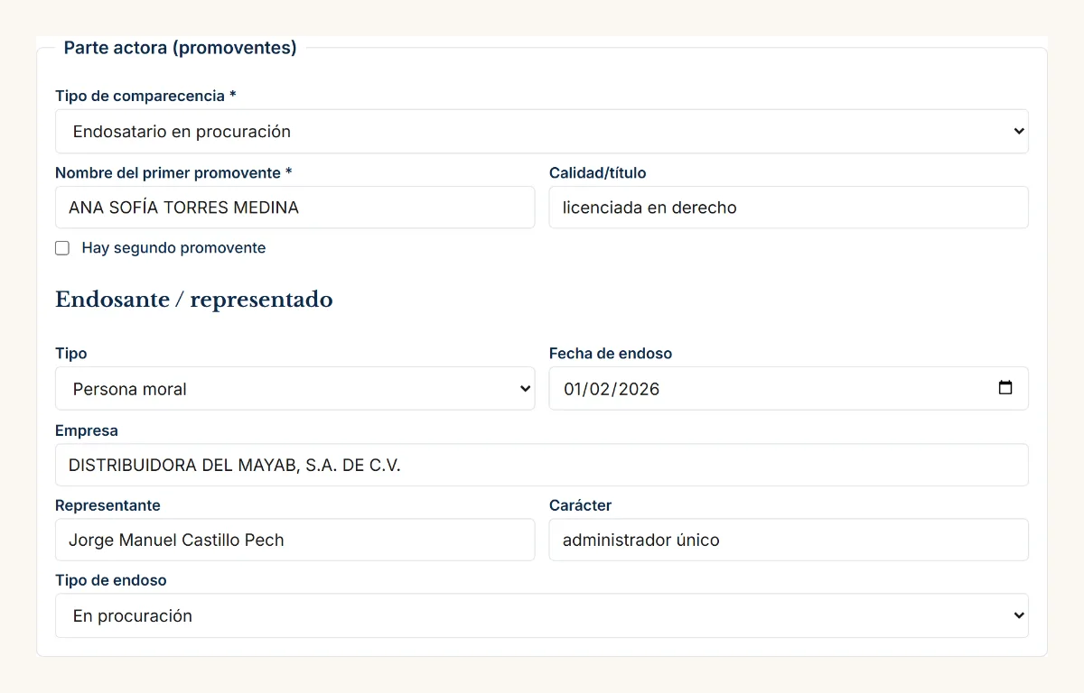 Tres formas de comparecencia